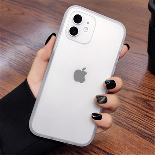 适用苹果12手机壳XR硅胶iphoneX磨砂11PRO 8plus MAX白色XSMAX防摔套7