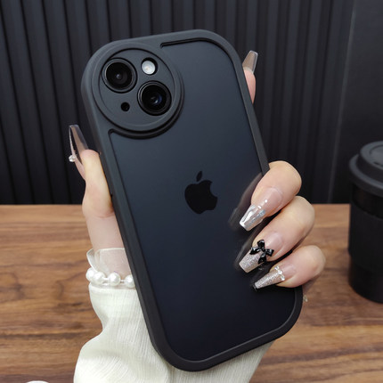 适用苹果17手机壳iPhone15ProMax透明16全包14Plus硅胶防摔13圆形镜头12新款精孔11保护套时尚C26