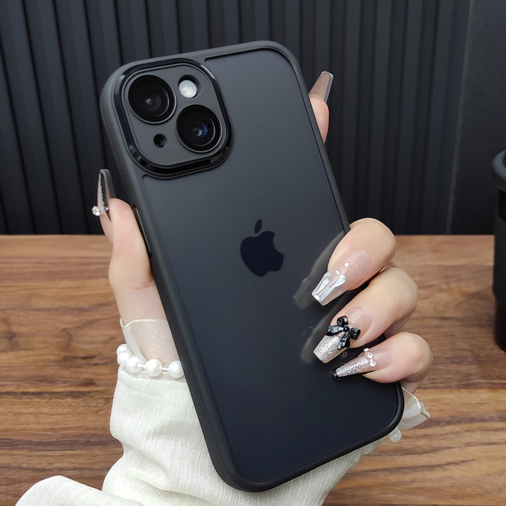 适用苹果16手机壳iPhone15ProMax自带玻璃镜头膜14Plus防摔硅胶13超薄全包12透明保护套时尚B77