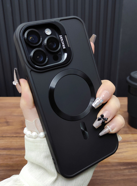 适用苹果17ProMax手机壳iPhone16合金镜头膜14Plus合金折叠支架13磁吸充电12防摔硅胶15孔保护套简约C67