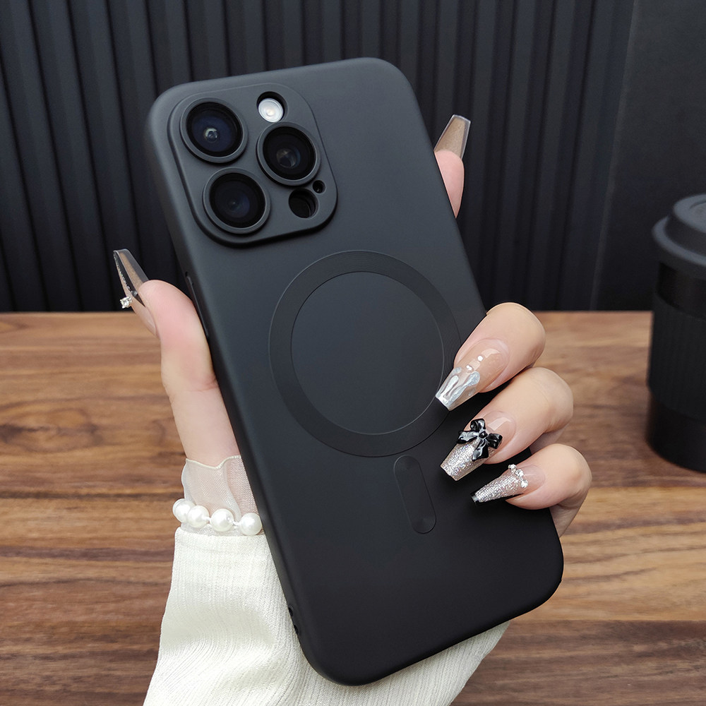 适用苹果17ProMax手机壳iPhone16自带玻璃镜头膜14Plus哑光15电镀13防摔全包软壳12磨砂保护套简约B26