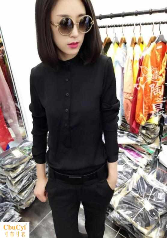 Self cultivation black Blouse shirt Long sleeve Easy Western style Tight fitting Chinese style Spring Early Autumn Stand collar Versatile Fashion modelsin the Women's clothing/Boutique , Lace shirt/Chiffon shirt  category - from Buy2taobao.com to provide professional Taobao agent buy service