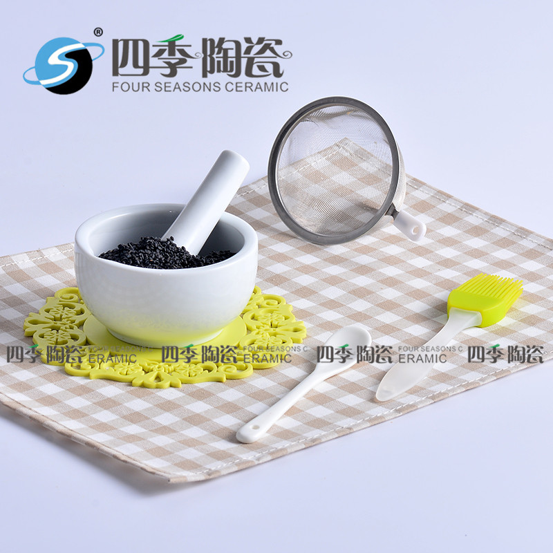婴儿儿童磨药器捣药钵 辅食陶瓷家用研磨器 药丸碎药片磨粉研磨碗