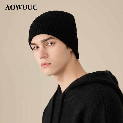 AOWUUC秋冬季保暖羊毛针织帽