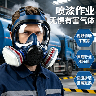 防毒面具有毒气体实验室工业硫化氢生化过滤式自吸化工气体放毒防