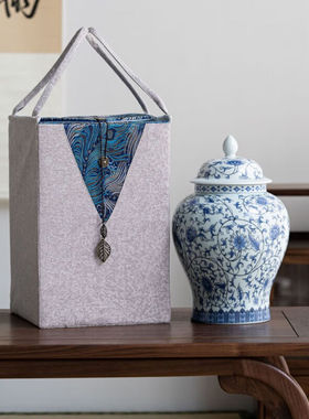 陶瓷罐大号密封罐普洱储茶罐茶叶包装礼盒青花瓷居家大厅摆件特大