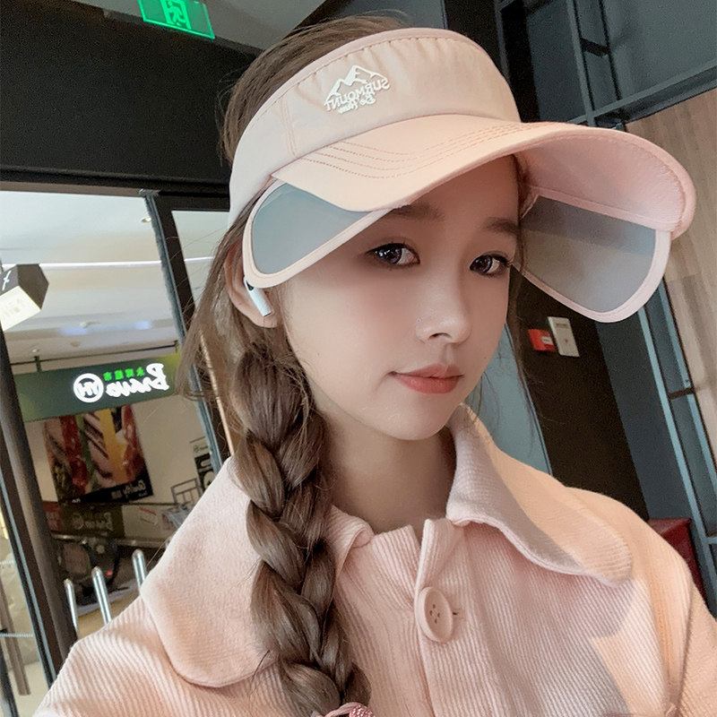 2025新款大头围可伸缩空顶帽子女防紫外线防晒帽夏季跑步遮阳帽男