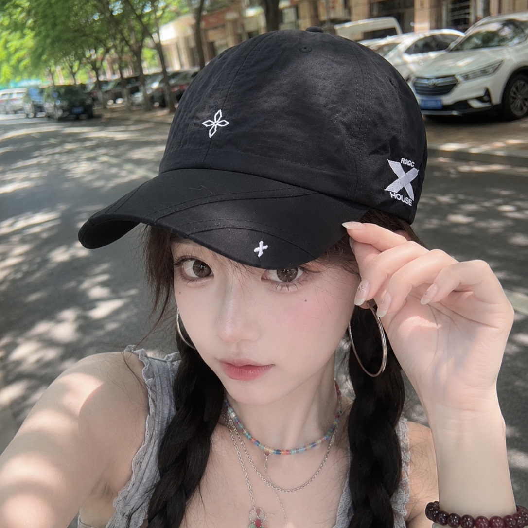 韩版黑色显脸小防晒棒球帽女款
