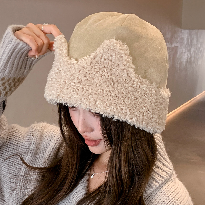 2025新款秋冬韩版可爱猫耳朵毛绒雷锋帽防风减龄冬季保暖针织帽子