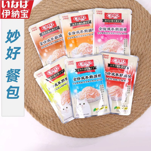 伊纳宝妙好鲜湿粮餐包营养美味猫条鸡肉小鱼汤包猫零食宠物猫罐头 - 封面