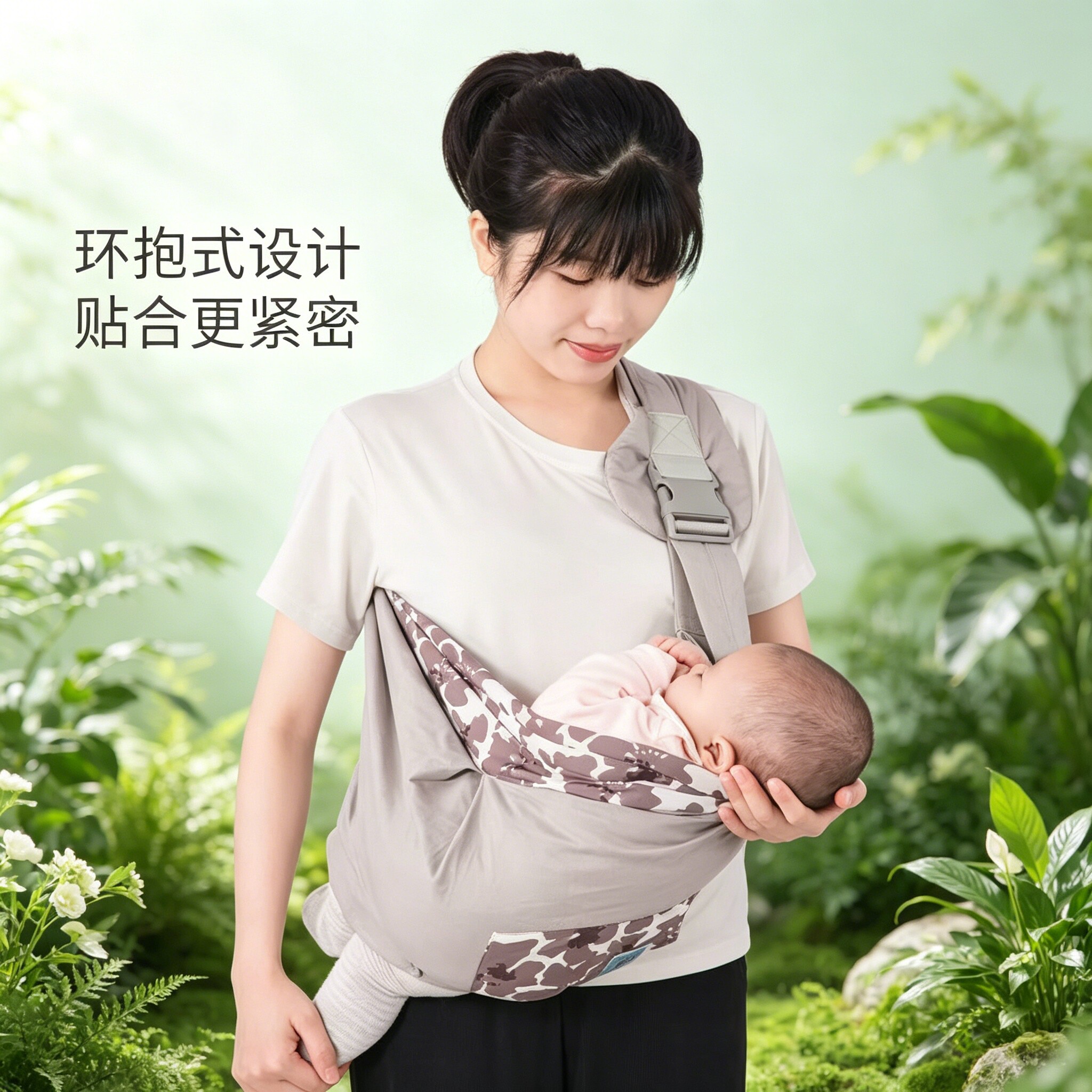 背带哄睡解放双手老式神器多色哺乳巾喂奶巾宝宝横抱式出行背巾