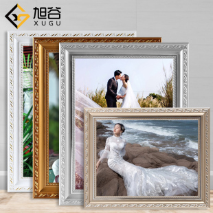 24寸洗婚纱照片油画框装 欧式 裱定制 实木相框创意摆台挂墙7