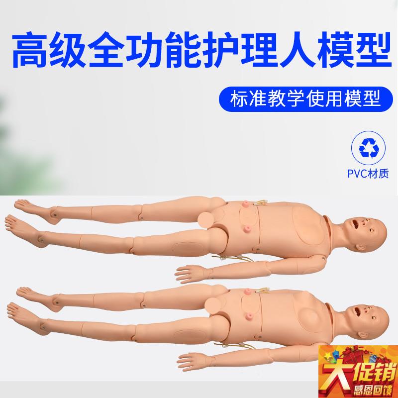 高级全功能护理人体模型r男女导尿模型带内脏褥疮口鼻插管吸痰洗