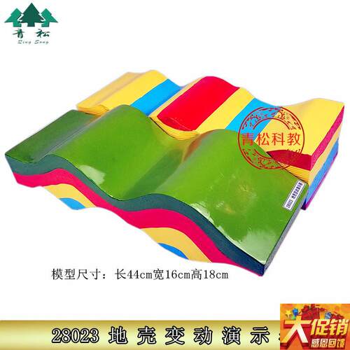 28023地壳变动演示器模型 高中地理地质运动地貌U教学仪器实验器