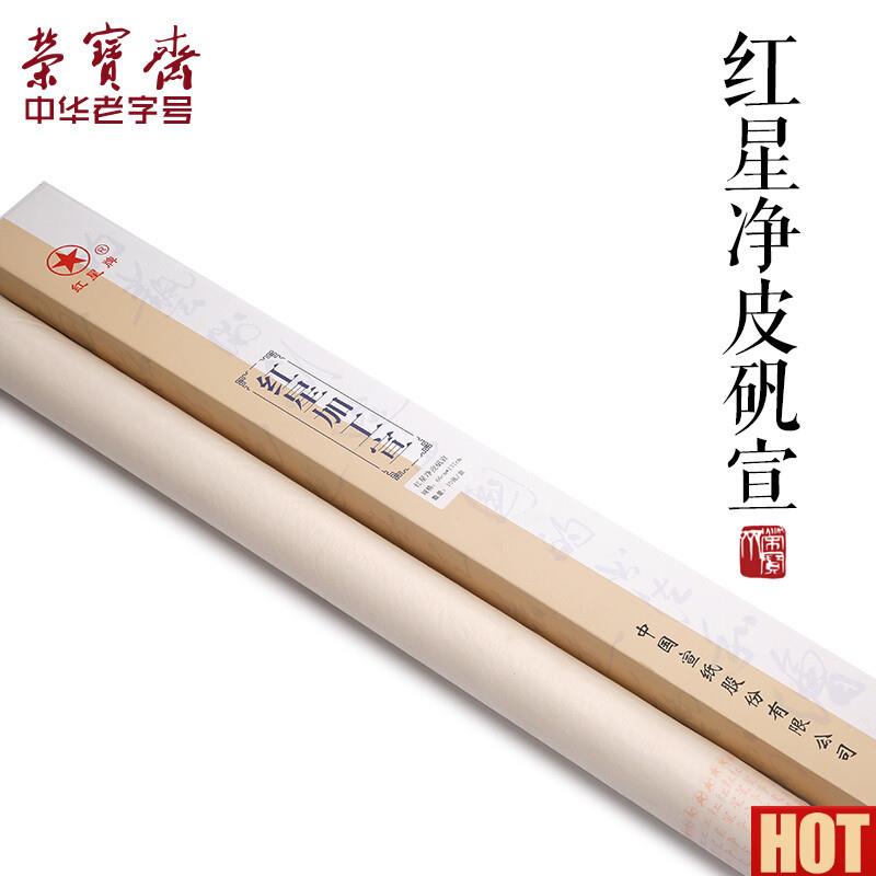 宝斋宣纸净皮熟宣纸手o工纸四尺10张初学者书法创作国画绘画作品