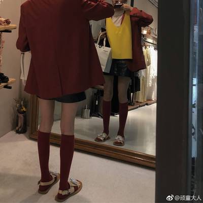 网红日系及膝中筒袜大人同款