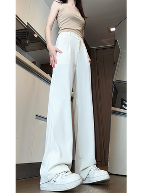 lilbetter25SS 冰丝2025夏季紫色轻薄拖地西装裤子Cityboy休闲裤