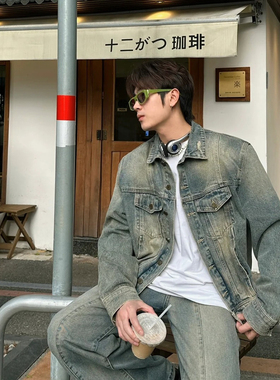 libetter25AW新款休闲宽松水洗牛仔衣帅气潮流牛仔夹克外套