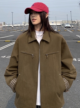 libetter25AW秋冬新款水洗棉休闲夹克男青少年学生潮流宽松外套