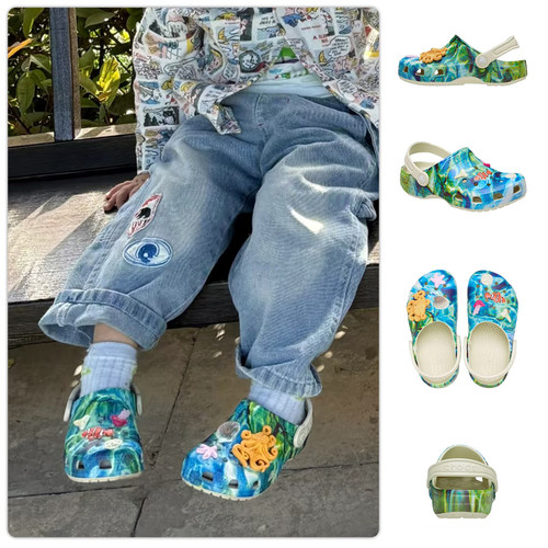 Crocs卡骆驰海洋生物儿童洞洞鞋