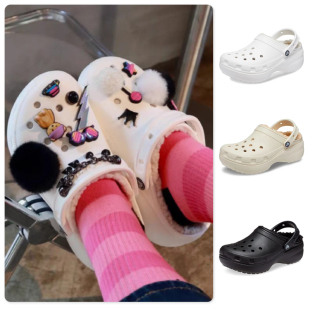 女款 户外防滑运动拖鞋 207938 云朵暖棉Clog洞洞鞋 CROCS卡骆驰经典
