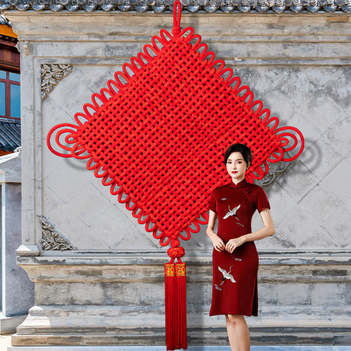 2026新款超特大号中国结挂件客厅墙影高档过年乔迁玄关壁挂背景墙