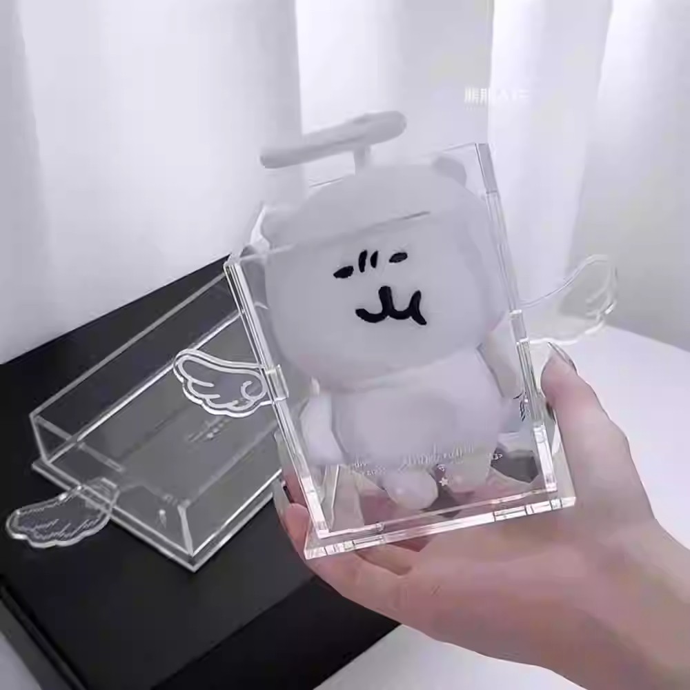 自嘲熊透明天使翅膀亚克力笔筒图片