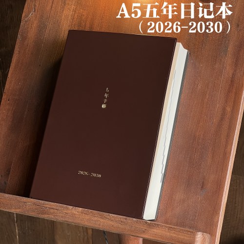 日程本记事本皮质5年日记本子