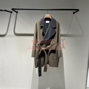 现货 LESS女装国内正品代购2025冬2PA815600中长款羊毛呢大衣收腰