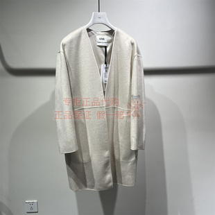 LESS女装国内代购2026春新 中长款毛呢大衣含山羊绒2Q1814770外套