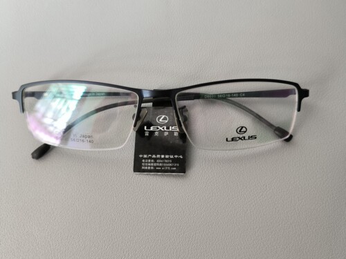 LEXUS雷克萨斯金属眼镜架男士商务半框轻近视眼镜黑色