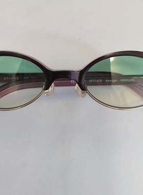 外贸原单浅色太阳镜女士墨镜时尚个性防紫外线深紫框绿色小框墨镜