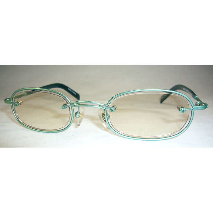 外贸原单正品眼镜架女士近视眼镜框绿色小框浅茶色太阳镜片