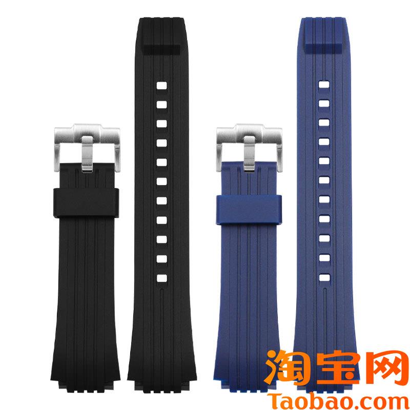 适配卡西欧edifice八角形农家橡树ECB-10YPB/ECB10树脂.硅胶手表