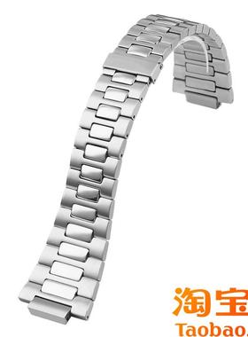 适配格雅璀璨人生光辉78072实心钢带7809578P078凸口精钢手表带男