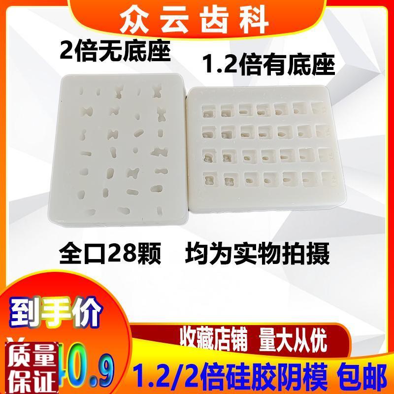 牙科阴模口腔模型1.2s倍带底座2倍无底座全口28颗牙齿模具包