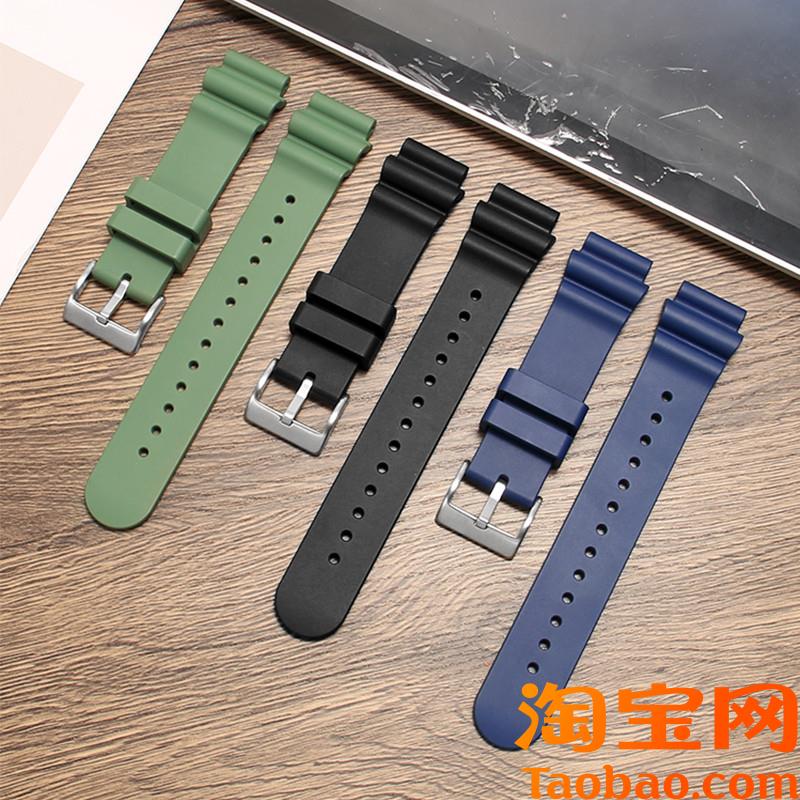 适配卡西欧潜水表剑鱼系列MDV106MTP-VD0J1DMTP-VD02氟橡胶表带