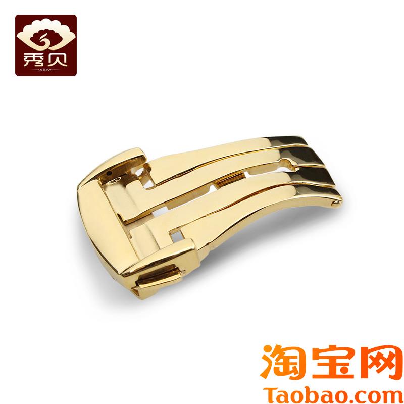 手表配件表扣适配欧米茄超霸皮表带表F扣皮带扣双按扣1820mm