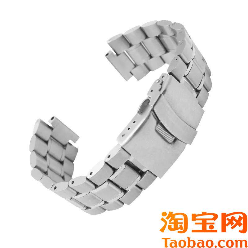 适配卡西欧MWA-100H实心精钢表带MWD-100H男改装不锈X钢手表带配