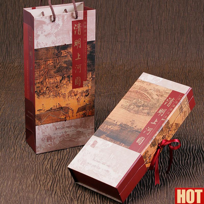 明上河图织锦丝绸画卷轴挂画装饰国画中国K风礼物商务伴手礼客户