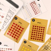 韩国suatelier标记贴桃心爱心五角星星月亮可爱手帐手机装 饰贴纸