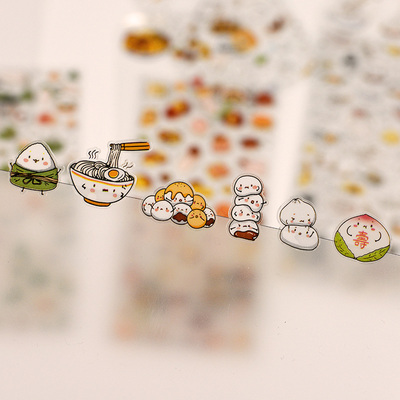 可爱拟人食物饺子包子装饰贴纸