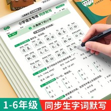 小学语文同步默写一年级二三年级上下册练习册2025春新版看拼音写词语生字注音练字帖456年级人教版数学计算汉语拼音每日一练
