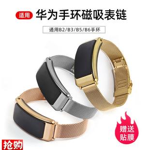 B7运动手环不锈钢男女金属 原厂代用米兰尼斯表带华为B2
