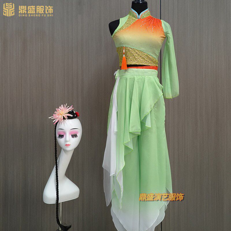 心尖尖舞蹈e服装胶州秧歌演出服原版剧目国风飘逸舞服歌伴舞衣服
