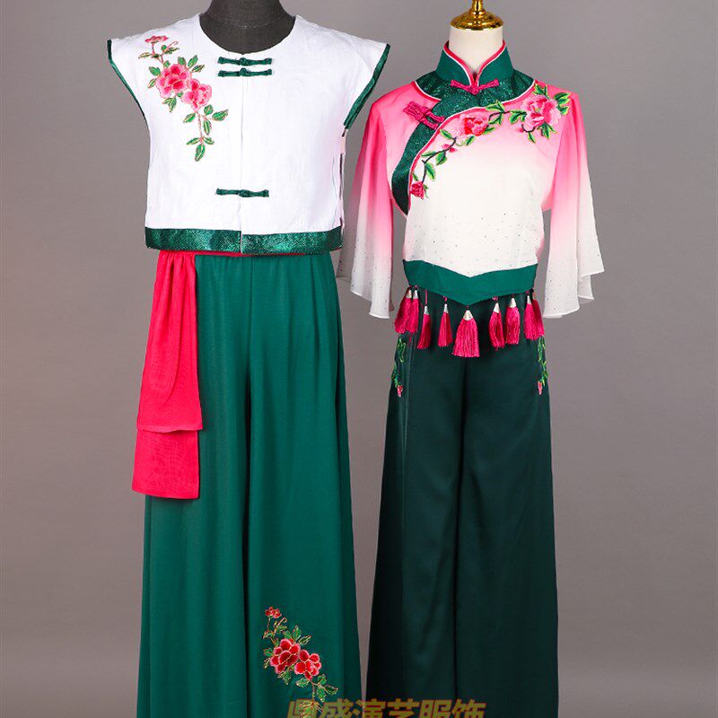 古典舞服胶州秧歌舞蹈服装u花鼓灯男女款年会节日文艺演出表演服
