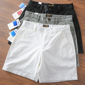 2025夏季 潮 男爆款 水洗纯棉短裤 男弹力黑色白色三分3分四分4分短裤