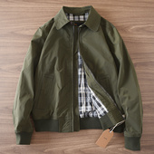 翻领双层飞行夹克外套休闲百搭宽松军绿色防风衣男款 603 秋冬厚款