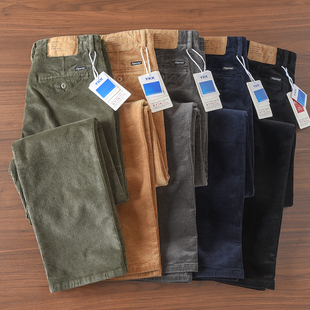 秋冬厚款 长裤 保暖纯棉复古经典 休闲裤 子男 灯芯绒宽松直筒男士 910