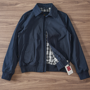 秋冬男士夹克防风衣商务休闲百搭修身翻领纯色双层外套中青年男装